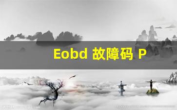 Eobd 故障码 P0340,汽车故障码中国雪佛兰 P0340